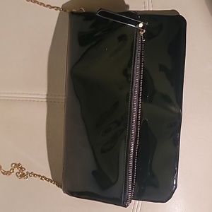 Shiny Patent Clutch Bag with Shoulder Chain
